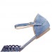 Women's Shoes Fabric Flat Heel Pointed Toe / Flats / Party & Evening / Dress /Blue / Gray / Almond