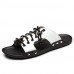 Men's Shoes Outdoor / Office & Career / Casual Leather Sandals Black / Yellow / White  