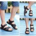 Men's Shoes Outdoor / Office & Career / Athletic / Dress / Casual Nappa Leather Sandals Black / Brown  