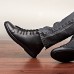 Shoes Leather Outdoor / Office  Career / Casual Boots Outdoor / Office  Career / Casual Flat Heel Lace-up Black / Blue  