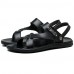 Men's Shoes Outdoor / Office & Career / Work & Duty / Athletic / Dress / Casual Nappa Leather Sandals Black / White  