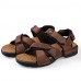 Men's Shoes Outdoor / Office & Career / Athletic / Dress / Casual Nappa Leather Sandals Black / Brown  