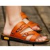 Men's Shoes Outdoor / Athletic / Casual Nappa Leather Sandals Black / Brown  