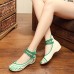 Women's Shoes Canvas Spring / Summer / Fall Mary Jane / Comfort Flats Casual Flat Heel Buckle / Flower Blue / Green