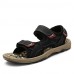 Men's Shoes Outdoor / Office & Career / Athletic / Dress / Casual Nappa Leather Sandals Black / Brown / Taupe  