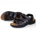 Men's Shoes Outdoor / Office & Career / Athletic / Dress / Casual Nappa Leather Sandals Black / Brown  