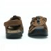 Men's Shoes Outdoor / Casual Leather Sandals Brown / Khaki  