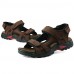 Men's Shoes Outdoor / Office & Career / Athletic / Dress / Casual Leather Sandals / Flip-Flops Big Size Taupe  